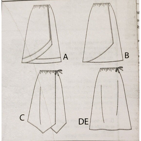 Misses Pull On Skirt Sewing Pattern Butterick B6798, Plus Size 16, 18, 20, 22 - Picture 2 of 5